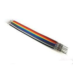 V- TEC Jumper Wires Pre-crimped Terminals 10-Piece Rainbow Male-Male 10cm