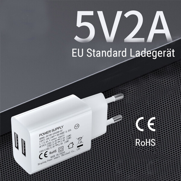 2-Port Dual USB Charger EU Plug Ladegerät Adapter...