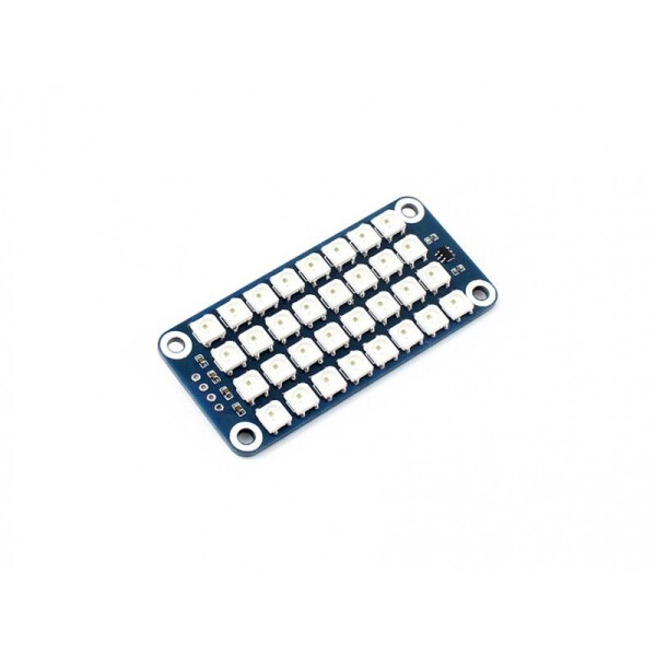 Waveshare True color 4x8 RGB LED HAT for Raspberry Pi 3...