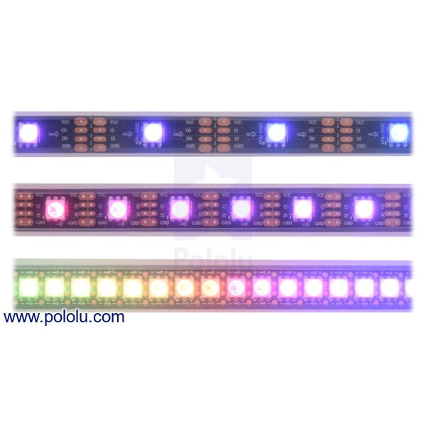 Pololu Addressable High-Density RGB 72-LED Strip 5V 0.5m...