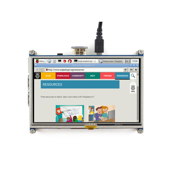 Waveshare 5 inch Raspberry Pi Display 800x480 resistive...