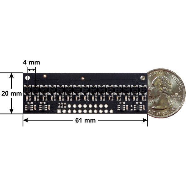 Pololu QTRX-HD-15RC Reflectance Sensor Array: 15-Channel,...