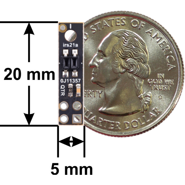Pololu QTR-HD-01RC Reflectance Sensor: 1-Channel, 5mm...