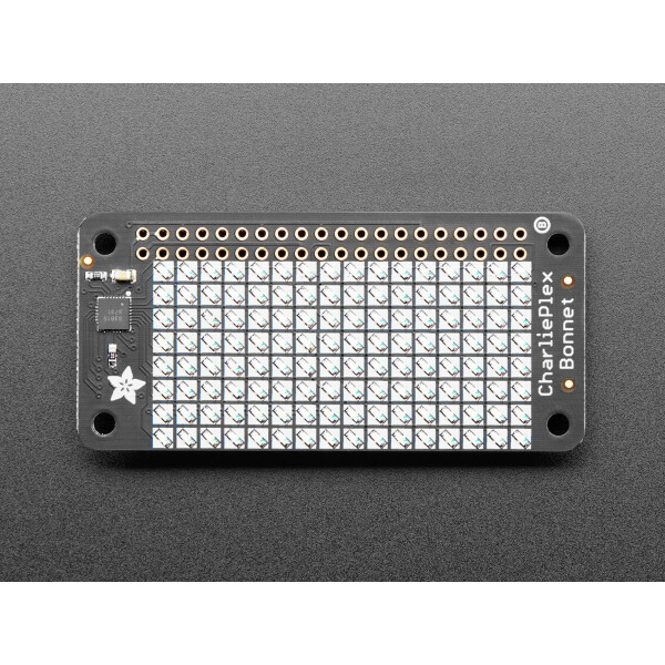 Adafruit CharliePlex LED Matrix Bonnet - 8x16 Blue LEDs