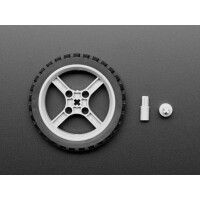 Adafruit Black Multi-Hub Wheel for TT Lego or N20 Motor - 65mm Diameter 4205