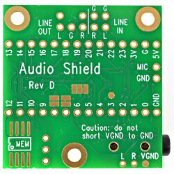 PJRC Audio Adaptor Board for Teensy 4.x (Rev D), 16bit 44.1kHz Stereo with 3.5mm Output