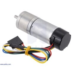 Pololu 9.7:1 Metal Gearmotor 25Dx63L mm LP 6V with 48 CPR...