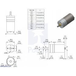 Pololu 172:1 Metal Gearmotor 25Dx56L mm HP 6V High Power without Encoder
