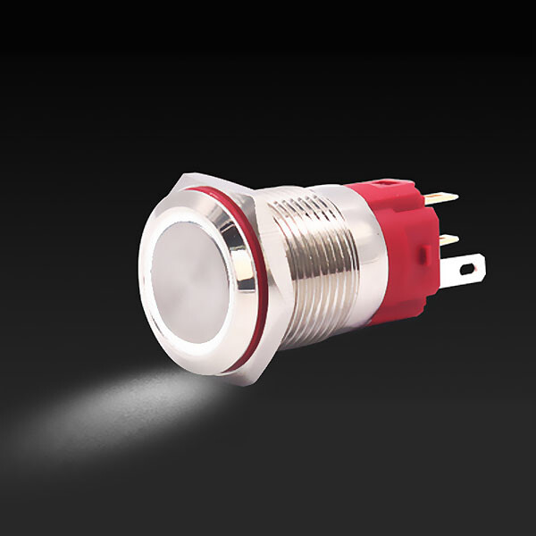 QITA Rugged Metal On/Off Switch with White LED Ring -...