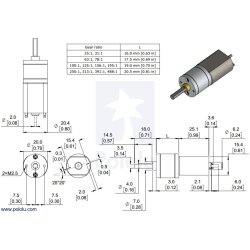 Pololu 31:1 Metal Gearmotor 20Dx41L mm 6V with Extended Motor Shaft
