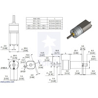 Pololu 195:1 Metal Gearmotor 20Dx44L mm 6V brushed DC motor