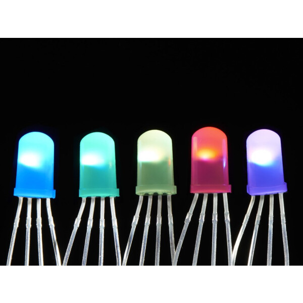 Adafruit NeoPixel Diffused 5mm Through-Hole LED - 5 Pack