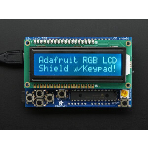 Adafruit RGB LCD Shield Kit w/ 16x2 Character Display - Only 2 pins used! 714