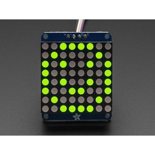 Adafruit Small 1.2inch 8x8 LED Matrix with I2C Backpack Yellow Green for Arduino