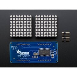 Adafruit 1.2inch LED Matrix 16x8 with Backpack Ultra Bright Round Blue LEDs