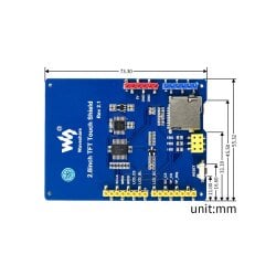 Waveshare 2.8inch Resistive Touch Display 320x240 TFT Shield ST7789 SPI for Arduino