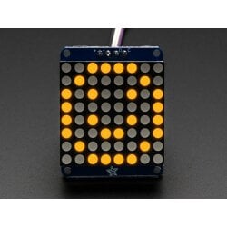 Adafruit Mini 0.8inch 8x8 LED Matrix with I2C Backpack Yellow