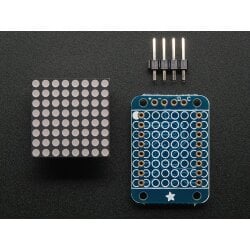 Adafruit Mini 0.8inch 8x8 LED Matrix with I2C Backpack Blue