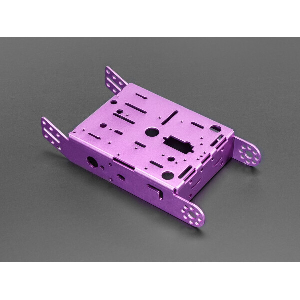 Adafruit Purple Aluminum Chassis for TT Motors - 2WD