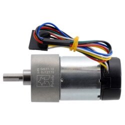 Pololu 19:1 Metal Gearmotor 37Dx68L mm 24V with 64 CPR Encoder (Helical Pinion)