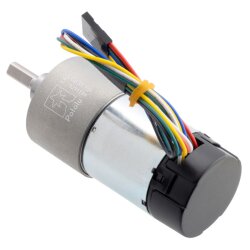 Pololu 150:1 Metal Gearmotor 37Dx73L mm 24V with 64 CPR Encoder (Helical Pinion)