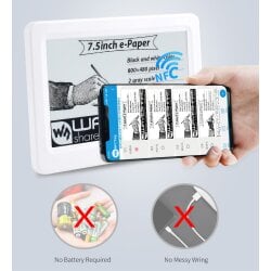 WaveShare 7.5inch Passive NFC-Powered e-Paper, No Battery