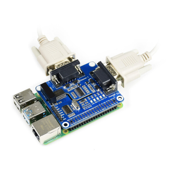 WaveShare 2-Channel Isolated RS232 Expansion HAT for...