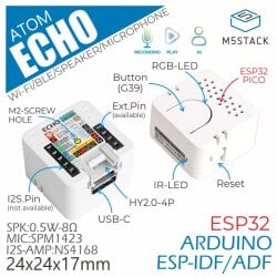 M5Stack ATOM Echo Smart Speaker Development Kit Support...