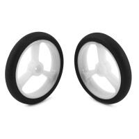 Pololu Wheel for Micro Servo Splines (20T, 4.8mm) - 40×7mm, White, 2-Pack 4909