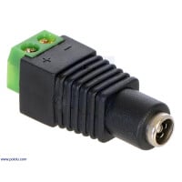 Pololu DC Barrel Jack to 2-Pin Terminal Block Adapter