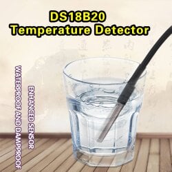 Keyestudio DS18B20 Temperature Sensor 1m Waterproof Tube with Connect Module