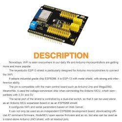Keyestudio ESP8266 Wifi Expansion Shield for Arduino UNO ESP-13 Module Web Sever