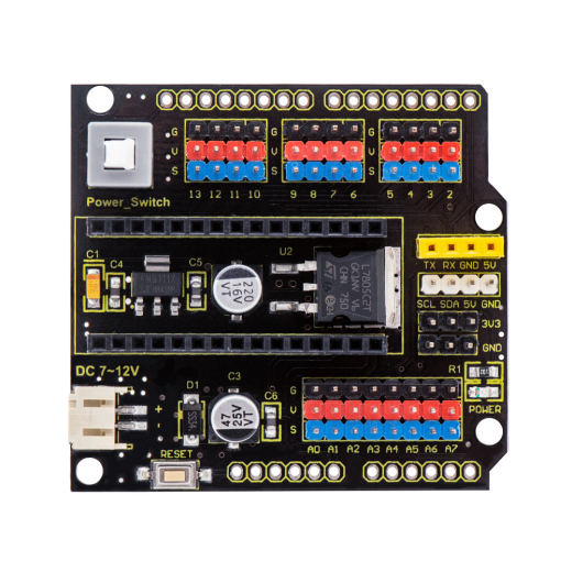 Keyestudio NANO Shield Board for Arduino Nano with Power Switch