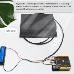 Keyestudio Solar Charger Shield for Arduino Uno Rechargeable Battery