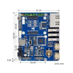 WaveShare Dual Gigabit Ethernet Base Board for Raspberry Pi Compute Module 4