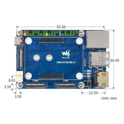 WaveShare CM4-IO-BASE-A + USB HDMI Adapter for Raspberry Pi Compute Module 4