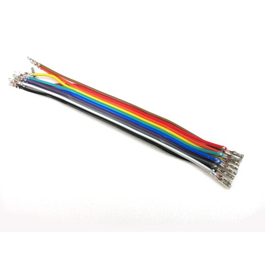 V-TEC Jumper Wires Pre-crimped Terminals 10-Piece Rainbow Female-Male 30cm