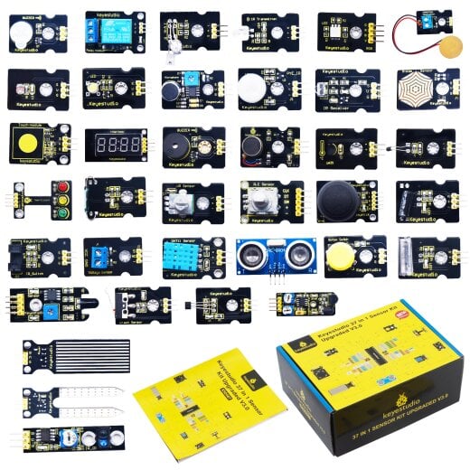 Keyestudio 37 in 1 Sensor Kit V3.0 for Arduino Starter Kit with Gift Box