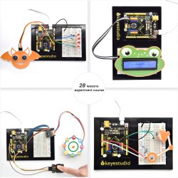 Keyestudio STEM  Plus Board Starter Kit for Arduino Starter Kit Full Set Complete Electronic DIY Projects Programming Kit