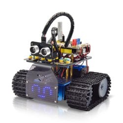 Keyestudio Mini Smart Tank Robot V3.0 Kit  For Arduino Robot Car DIY Programmable STEM Toys Compatible With Arduino&amp;Mixly