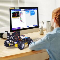 Keyestudio 4WD Mecanum Wheel Robot Car Kit with micro:bit V2 STEM Toys Makecode &amp;Python Programming