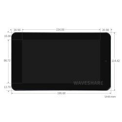 WaveShare 7inch Capacitive Touch Display for Raspberry Pi with Protection Case 5MP Front Camera 800&times;480 DSI
