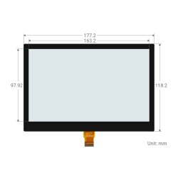 WaveShare 7.5inch e-Paper (G) E-Ink Fully Laminated Display without PCB 800&times;480 Black White SPI