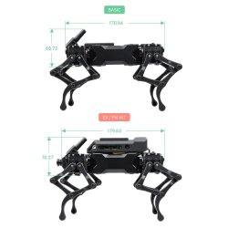 WaveShare WAVEGO Basic Bionic Dog-Like Robot 12-DOF for Raspberry Pi 4B ESP32 Open Source Facial Recognition Color Tracking Motion Detection
