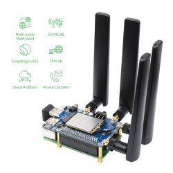 WaveShare SIM8202G-M2 5G HAT (B) for Raspberry Pi Snapdragon X55 Quad Antennas 5G NSA Multi Band