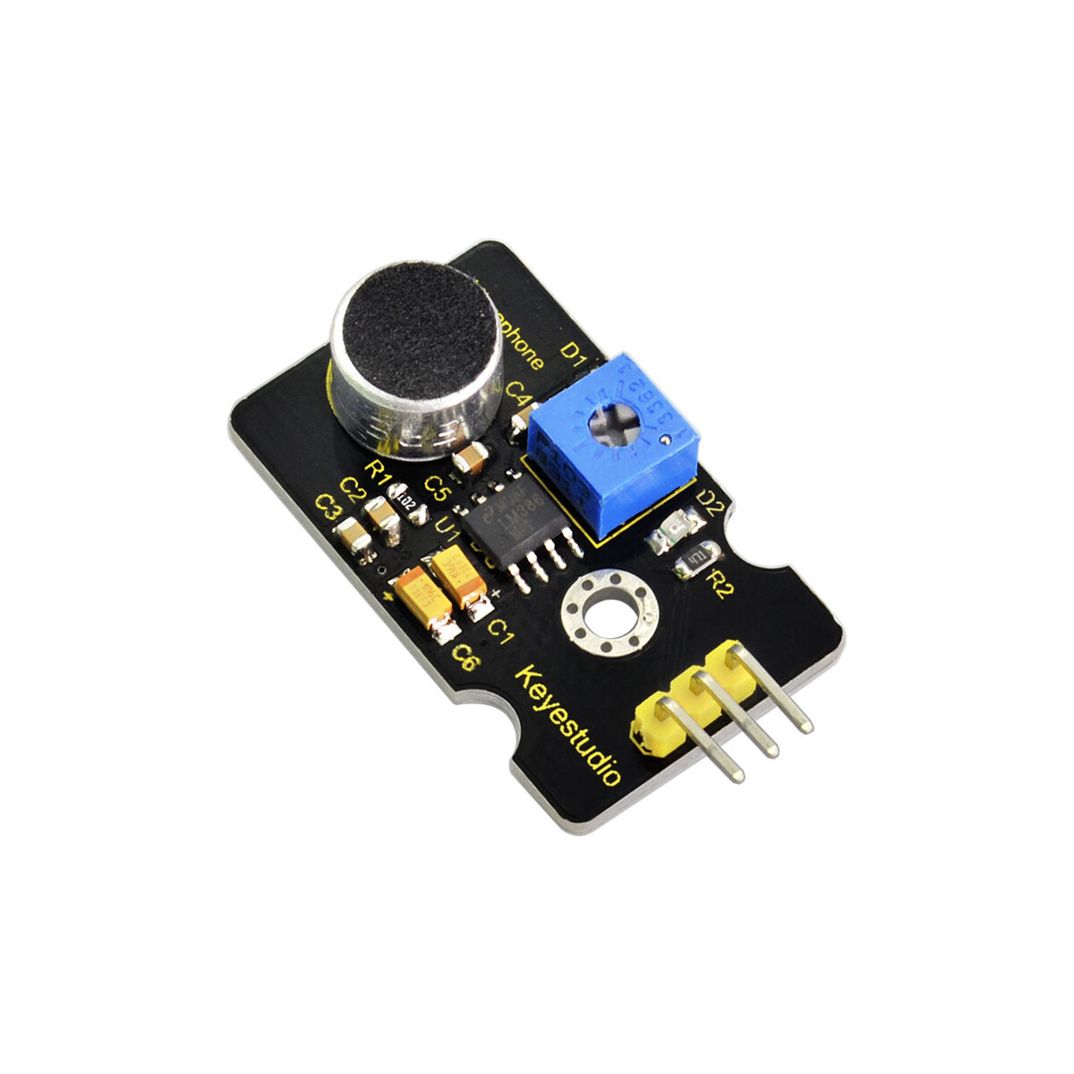 Keyestudio Analog Sound Noise Microphone Sensor Detection Module Comp ...
