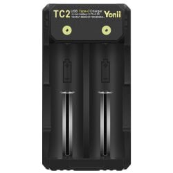 TC2 Type-C 18650 Li-ion Battery Charger Dual Slot