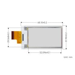 WaveShare 2.36inch E-Paper (G) Raw Display 296x168 Red/Yellow/Black/White