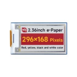 WaveShare 2.36inch E-Paper Module (G) 296x168 Red/Yellow/Black/White