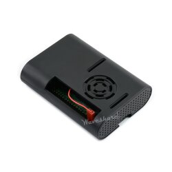 WaveShare Black ABS Case for Raspberry Pi 4 with Cooling Fan